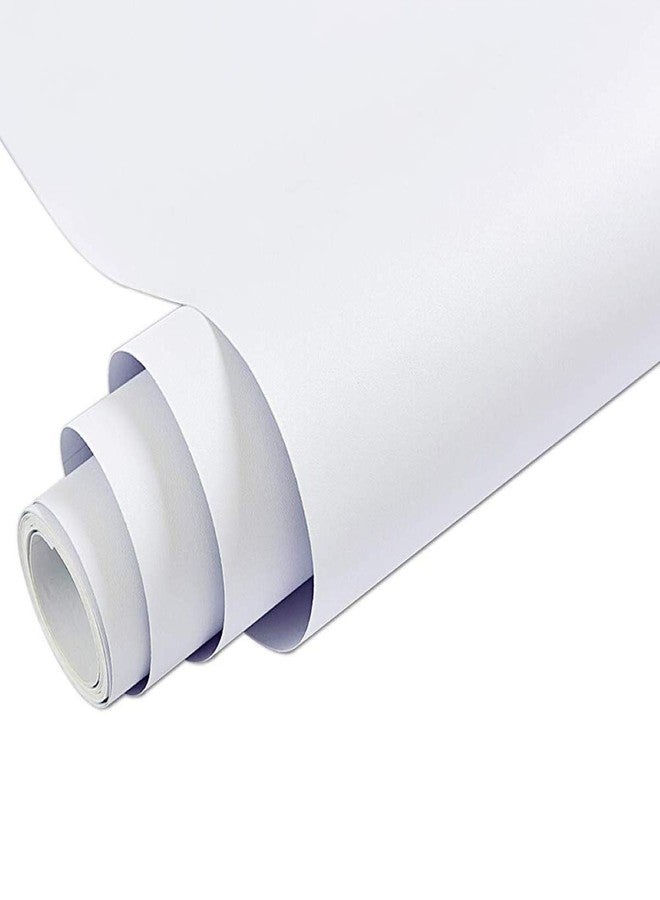 Fusion Graphix Matt White Vinyl Contact Paper Decorative Self Adhesive Shelf Liner Waterproof Removable Peel and Stick Wallpaper for Bedroom Living Room Wall Décor (24x24 inch) - Image 1